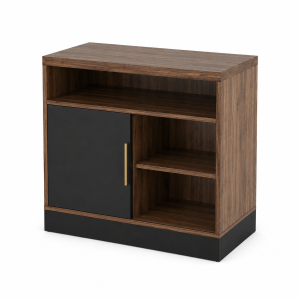 Walnut Lateral Storage Cabinet